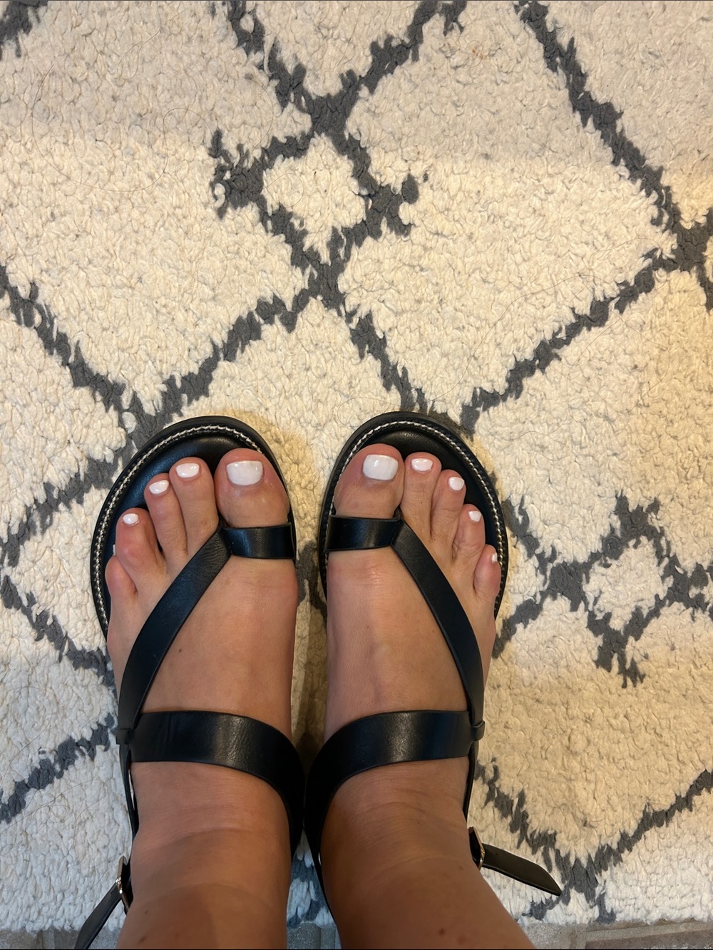 Joie - black  Strappy Leather Sandals - Women - Picture 2 of 4